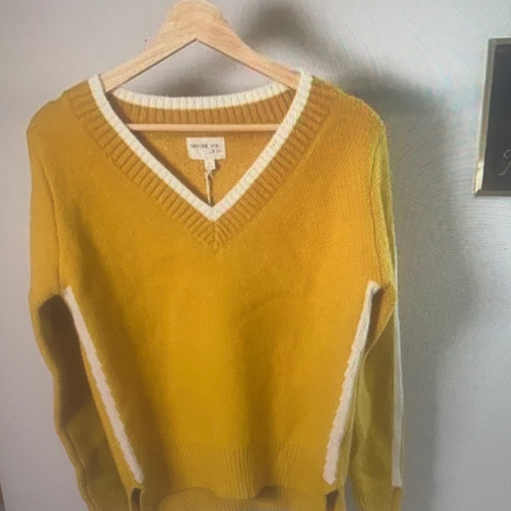 Women's Before You With Love MustardYellowPullover Sweater Size Small NEW